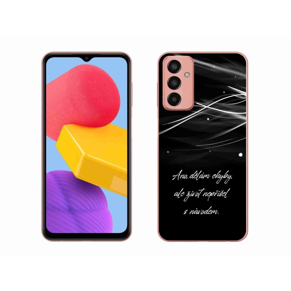 Gelový kryt mmCase na Samsung Galaxy M13 - citát černé pozadí