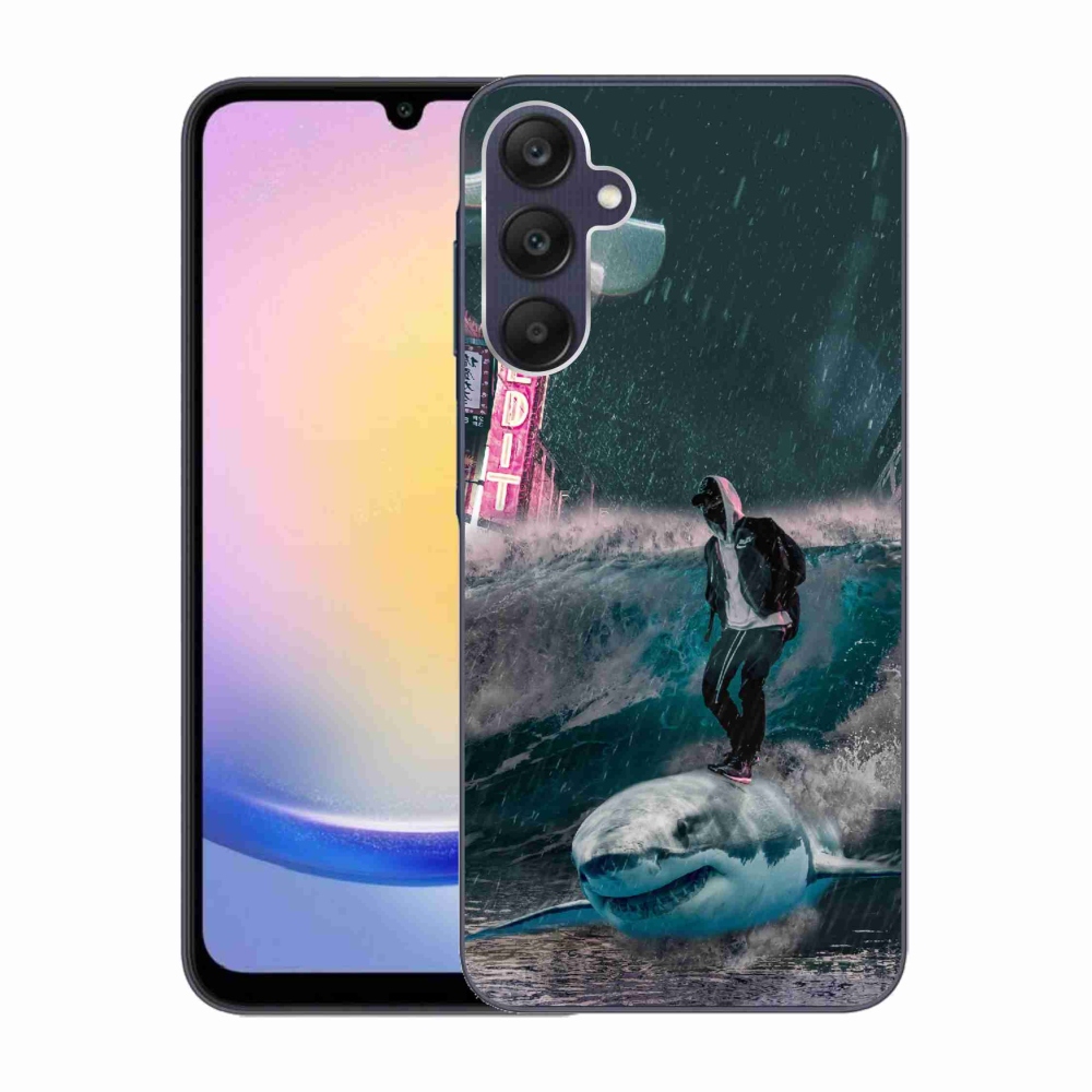 Gelový kryt mmCase na Samsung Galaxy A25 5G - žralok