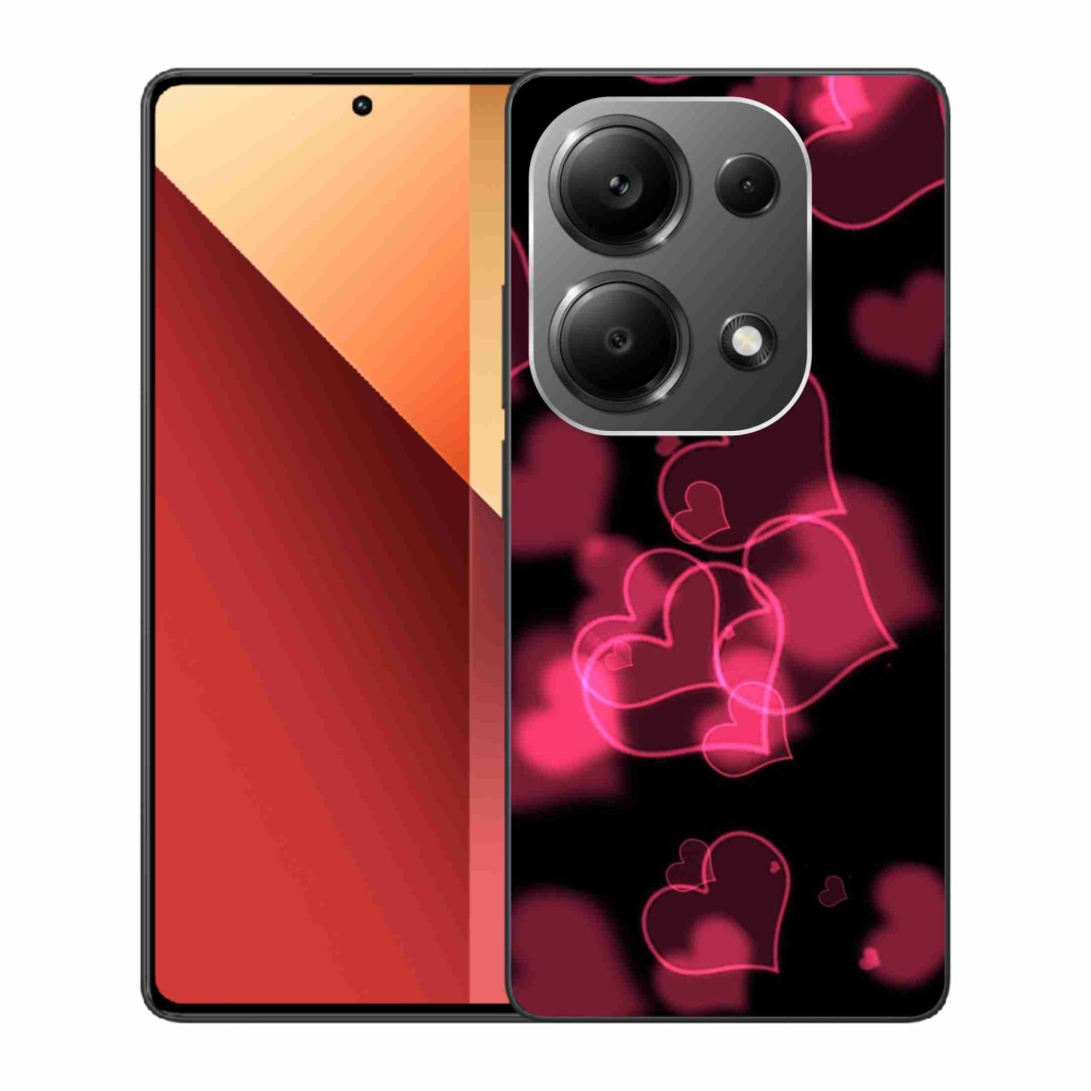Gelový kryt mmCase na Xiaomi Redmi Note 13 Pro 4G/Poco M6 Pro - červená srdíčka