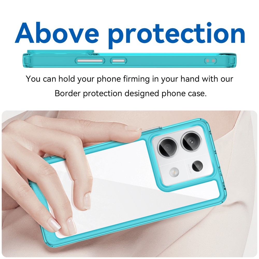 Gelový obal s pevnými zády na Xiaomi Redmi Note 13 Pro 5G/Poco X6 5G - světlemodrý