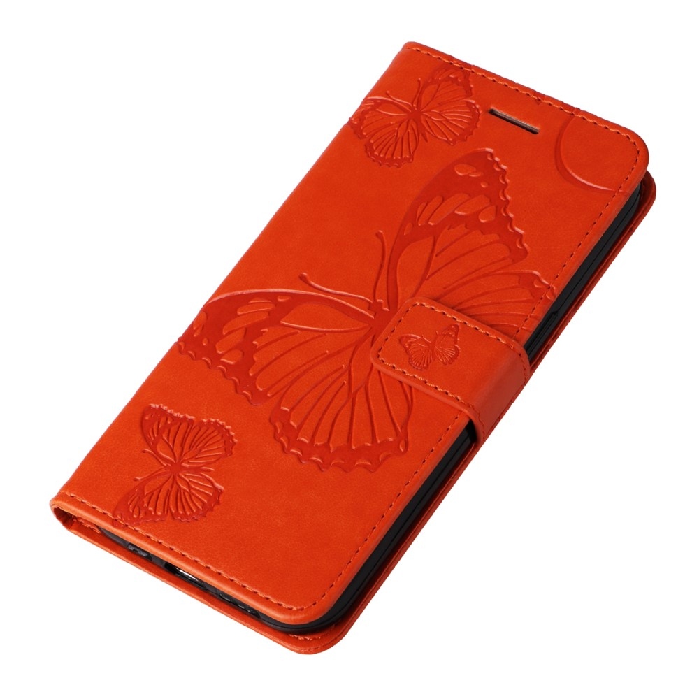 Big Butterfly knížkové pouzdro na Huawei Nova Y61 - oranžové