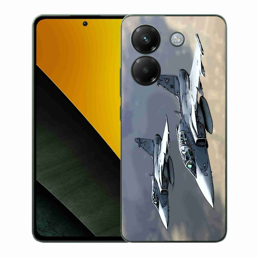 Gelový kryt mmCase na Xiaomi Poco M7 Pro 5G - stíhačky