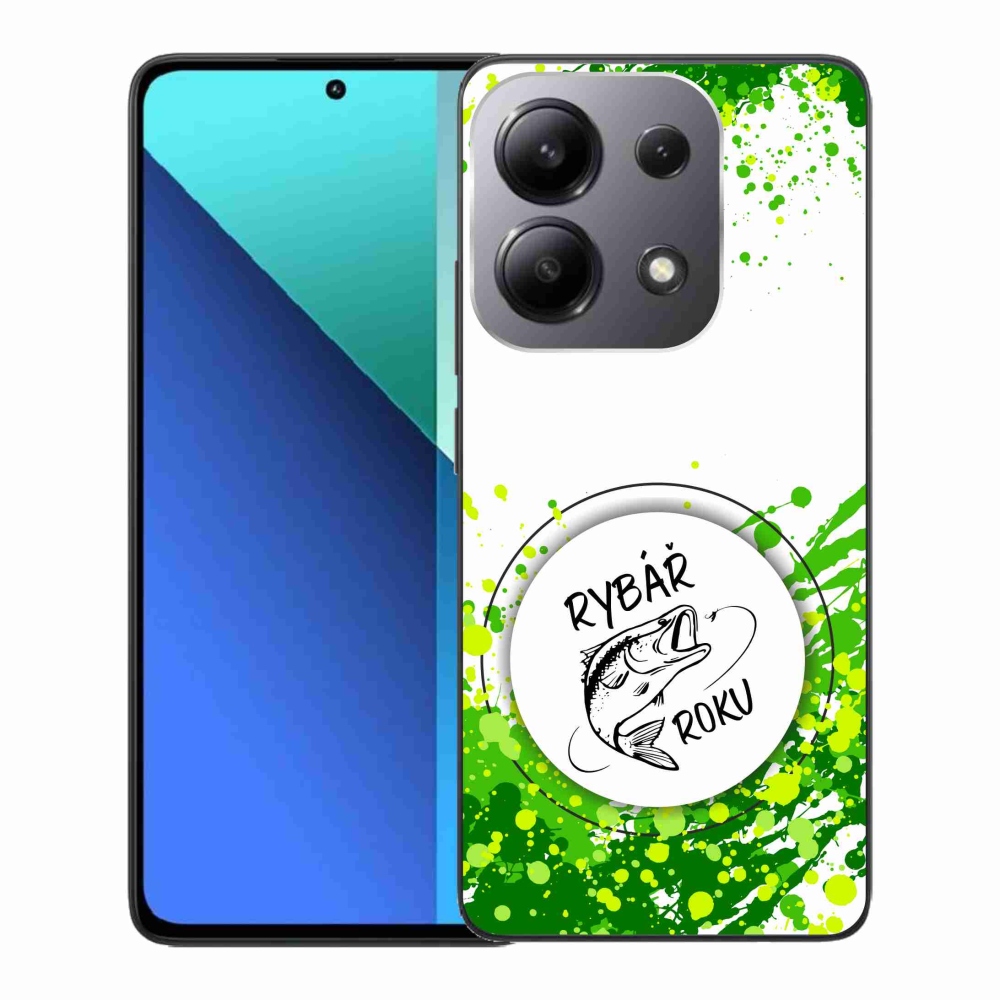 Gelový kryt mmCase na Xiaomi Redmi Note 13 - rybář roku bílé pozadí