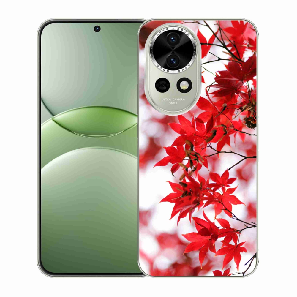 Gelový kryt mmCase na Huawei Nova 13 5G - červené listy