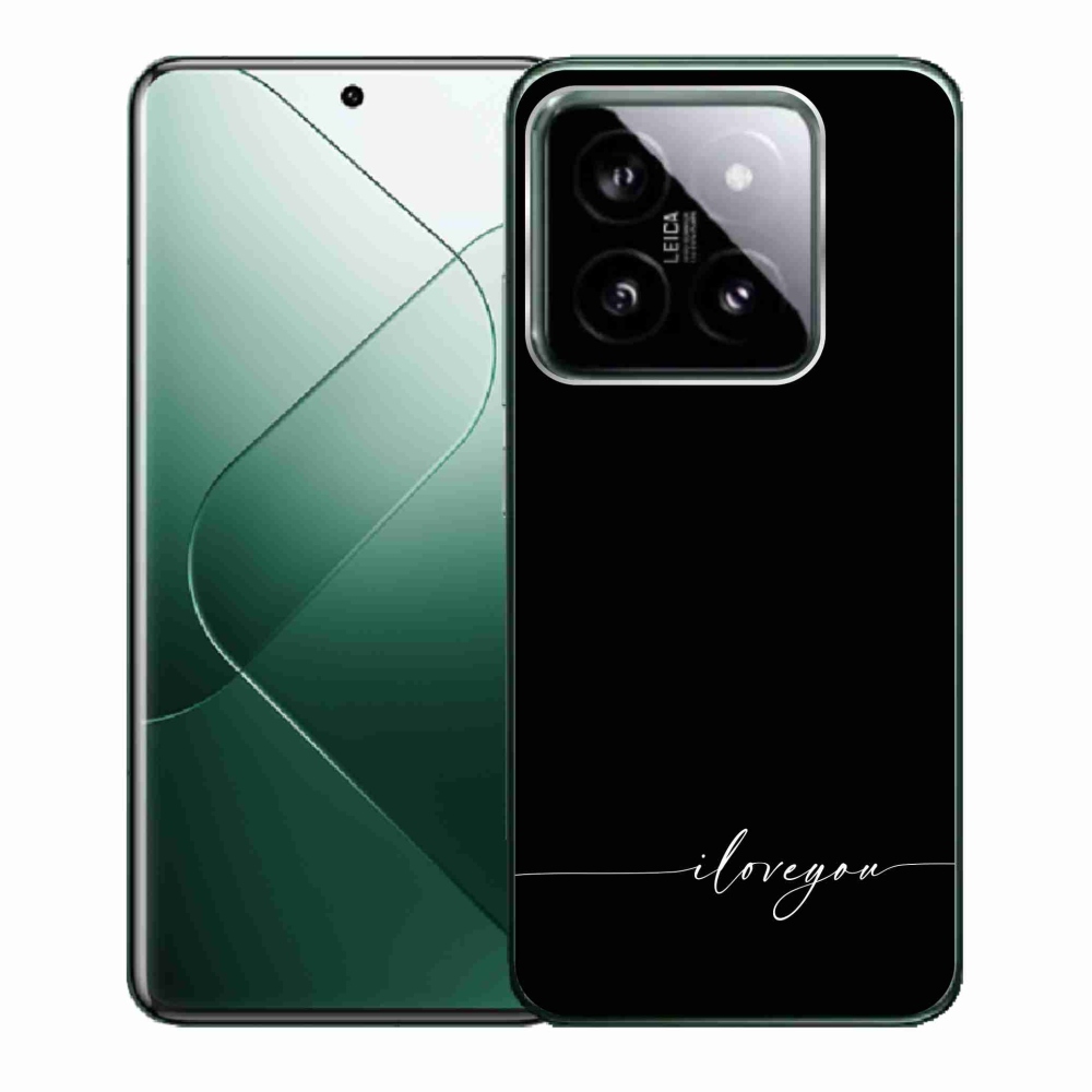 Gelový kryt mmCase na Xiaomi 14 - I love you černé pozadí