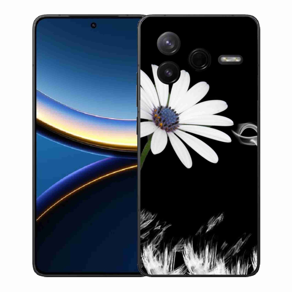Gelový kryt mmCase na Xiaomi Poco F7 Pro - bílá květina