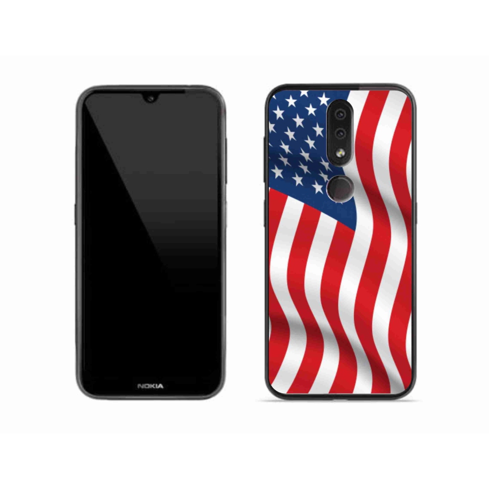 Gelový kryt mmCase na mobil Nokia 4.2 - USA vlajka