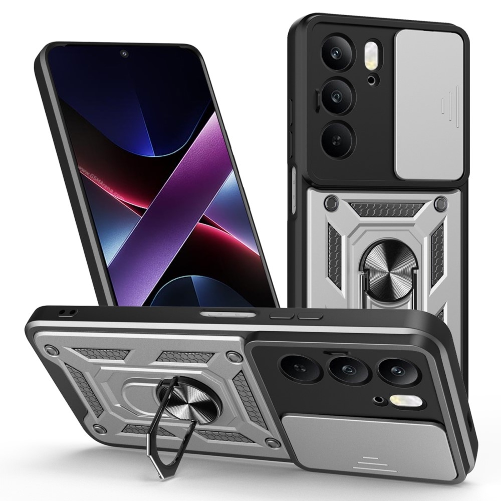 Slide odolný kryt na Realme 14x 5G/Realme C75 - stříbrný
