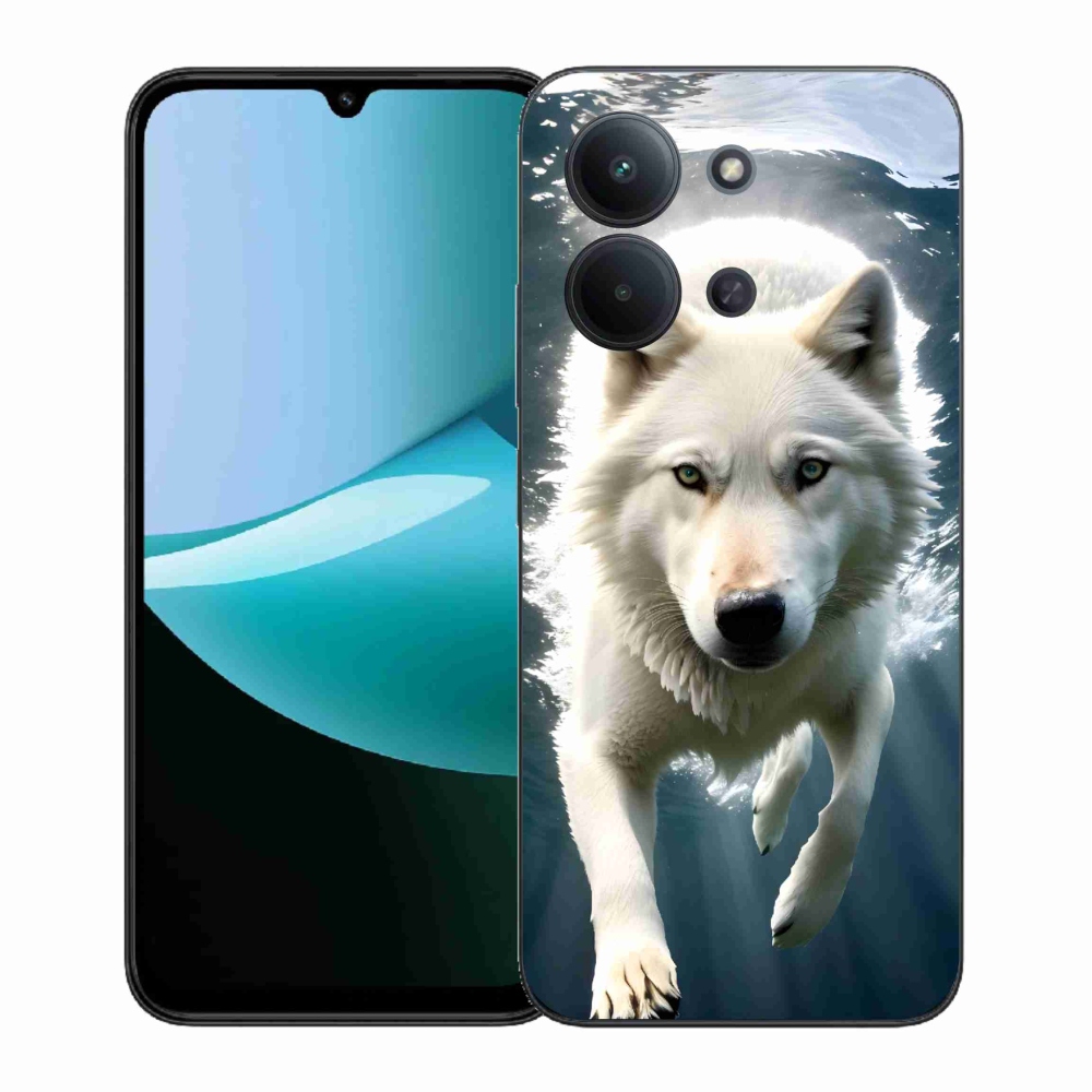 Gelový kryt mmCase na Xiaomi Redmi 15C 4G (171mm)/Poco C85 4G (171mm) - bílý vlk