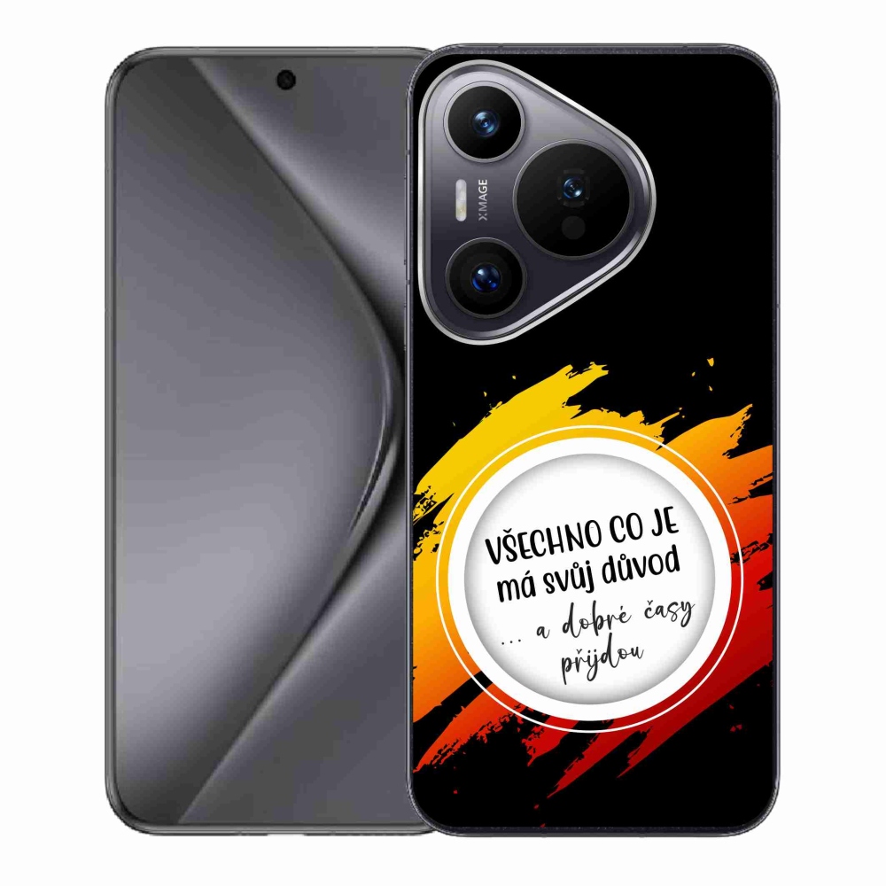 Gelový kryt mmCase na Huawei Pura 70 - citát 3 černé pozadí