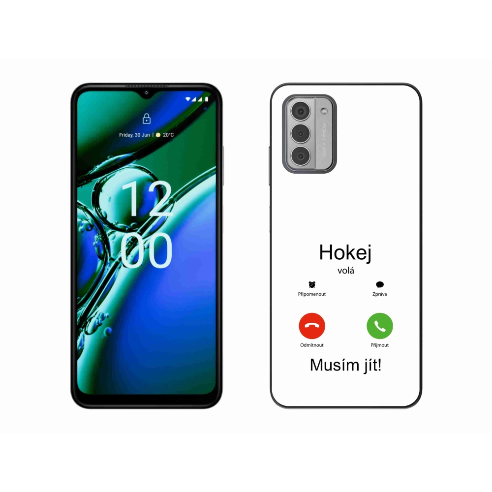 Gelový kryt mmCase na Nokia G42 - hokej volá bílé pozadí