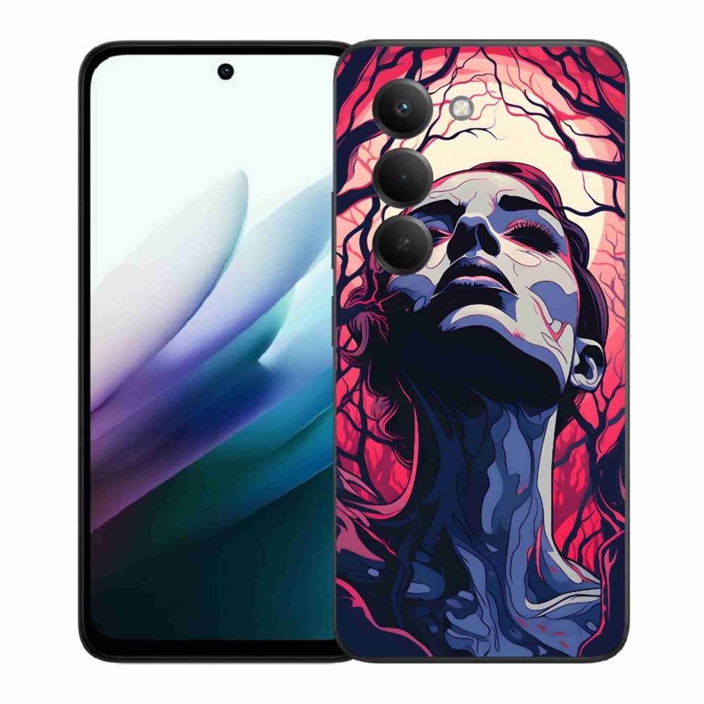Gelový kryt mmCase na Xiaomi Redmi 15 4G/5G (171mm) - abstraktní obličej