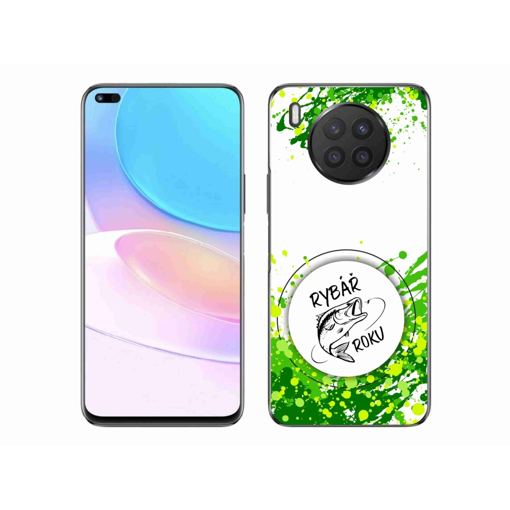 Gelový kryt mmCase na Huawei Nova 8i - rybář roku bílé pozadí