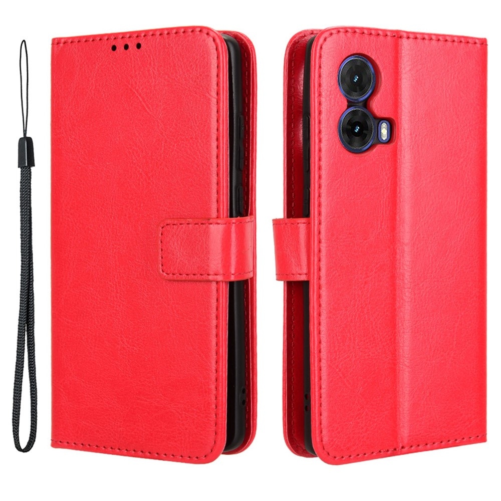 Crazy knížkové pouzdro na Motorola Moto G85 5G - červené
