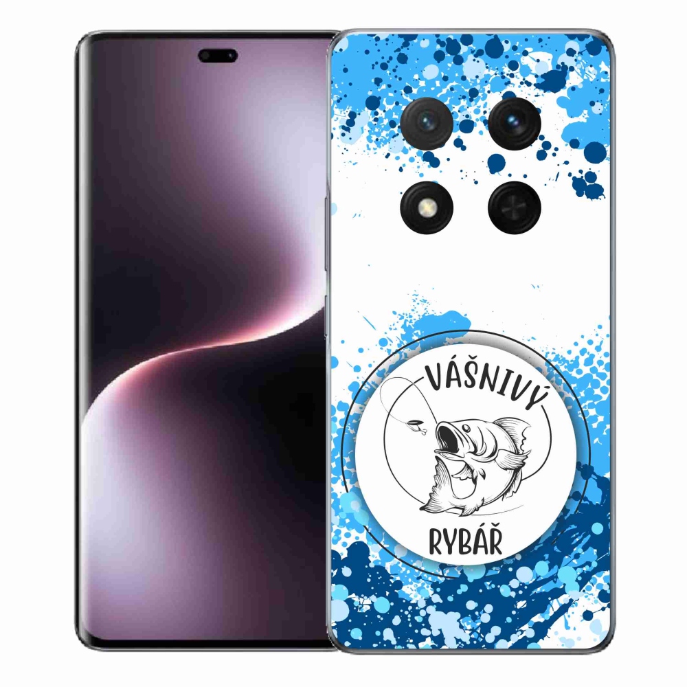 Gelový kryt mmCase na Honor Magic 7 Lite 5G - vášnivý rybář bílé pozadí