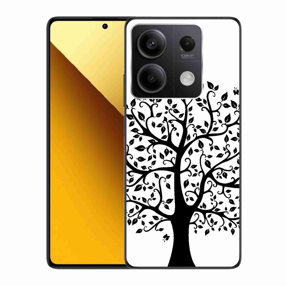 Gelový kryt mmCase na Xiaomi Redmi Note 13 5G - černobílý strom