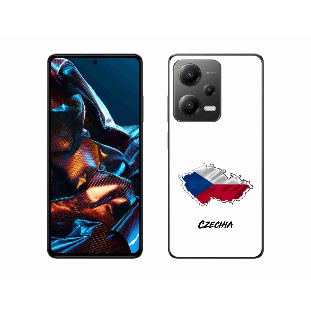 Gelový kryt mmCase na Xiaomi Redmi Note 12 Pro 5G - Czechia bílé pozadí