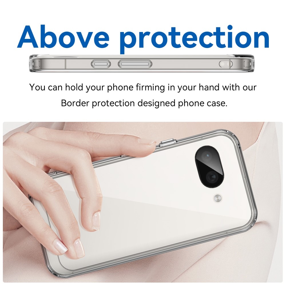 Gelový obal s pevnými zády na Google Pixel 9a - průhledný