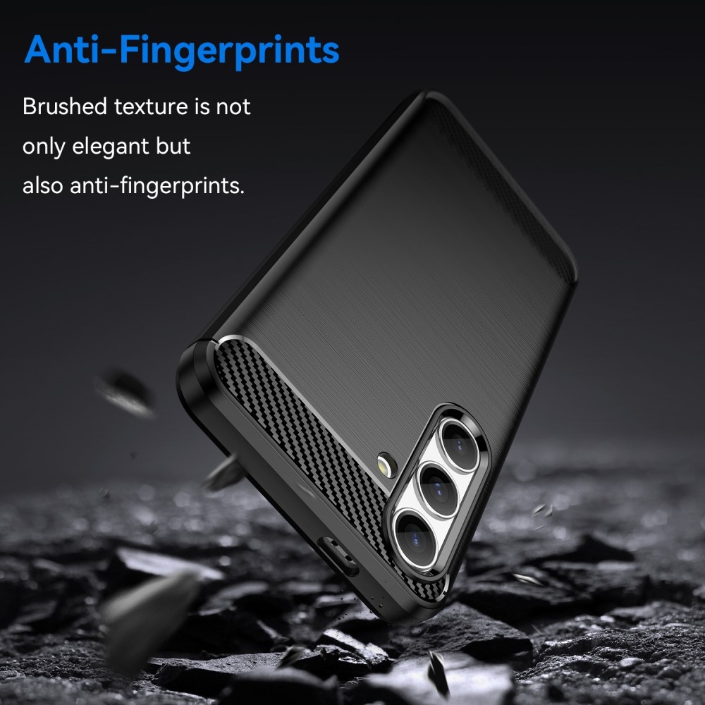 Carbon odolný gelový obal na Samsung Galaxy S24 - černý