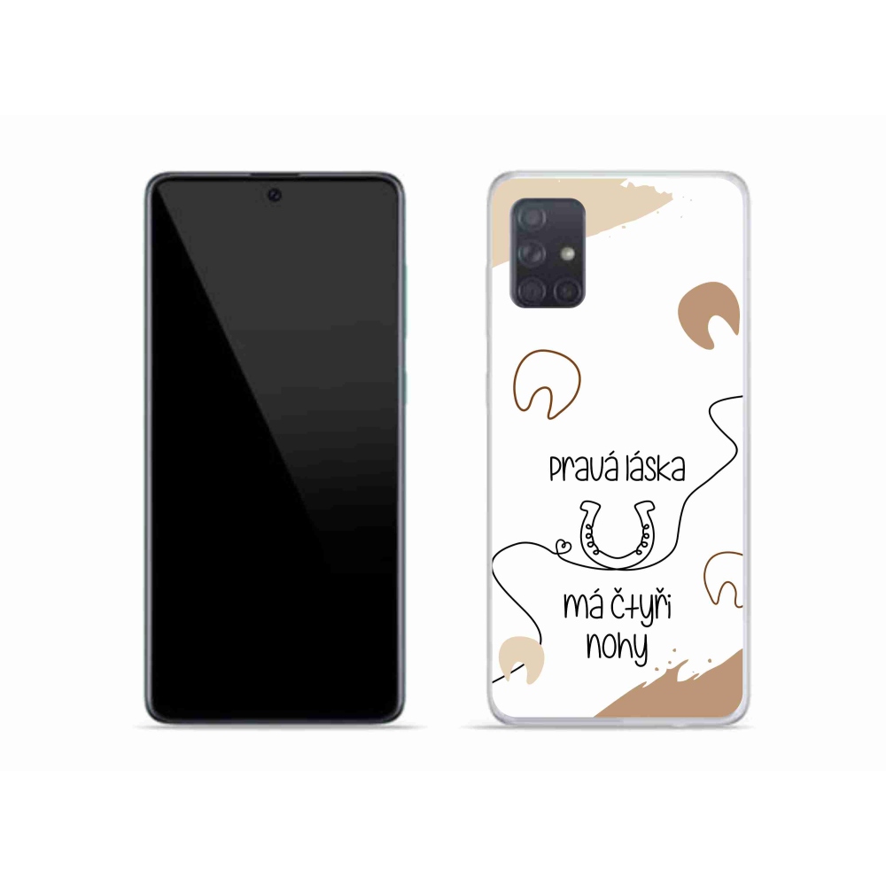 Gelový kryt mmCase na Samsung Galaxy A51 - koňský motiv bílé pozadí