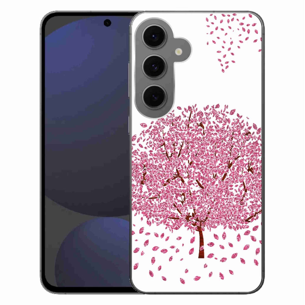 Gelový kryt mmCase na Samsung Galaxy S24 FE - kreslený strom s listy