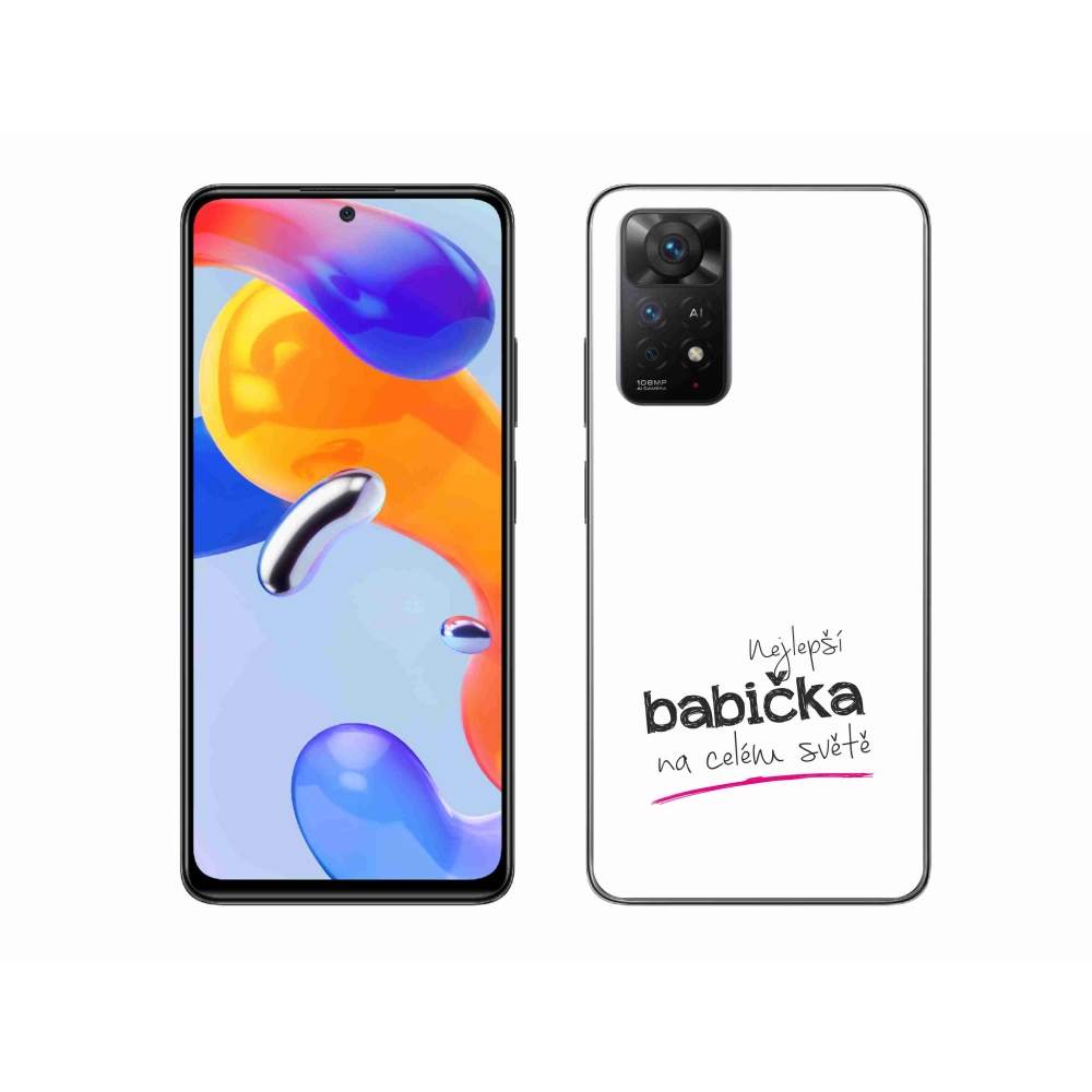 Gelový kryt mmCase na Xiaomi Redmi Note 11 Pro 4G/5G - nejlepší babička 4 bílé pozadí