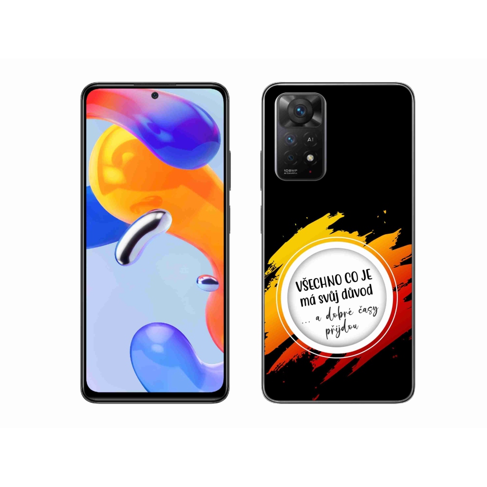 Gelový kryt mmCase na Xiaomi Redmi Note 11 Pro 4G/5G - citát 3 černé pozadí