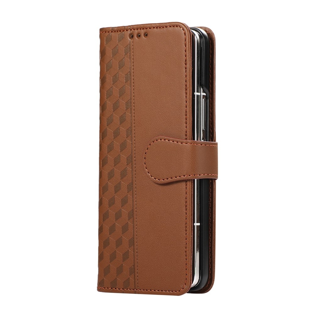 Gridy knížkové pouzdro na Samsung Galaxy Z Fold7 5G - hnědé