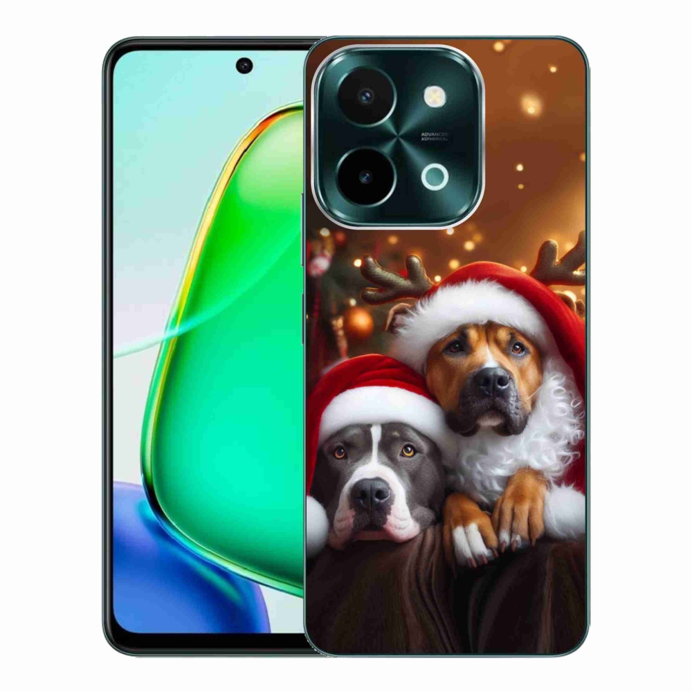 Gelový kryt mmCase na Vivo Y28 - vánoční psi
