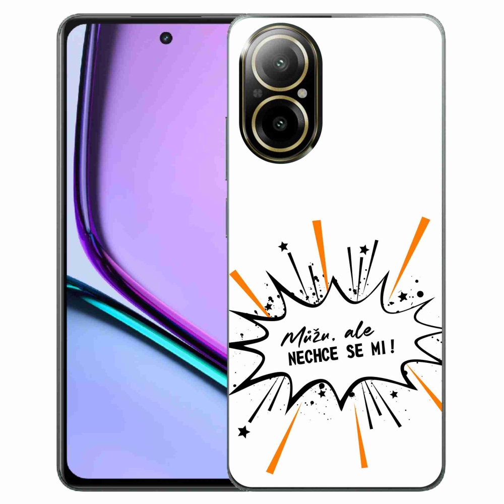 Gelový kryt mmCase na Realme C67 - vtipný text 11 bílé pozadí