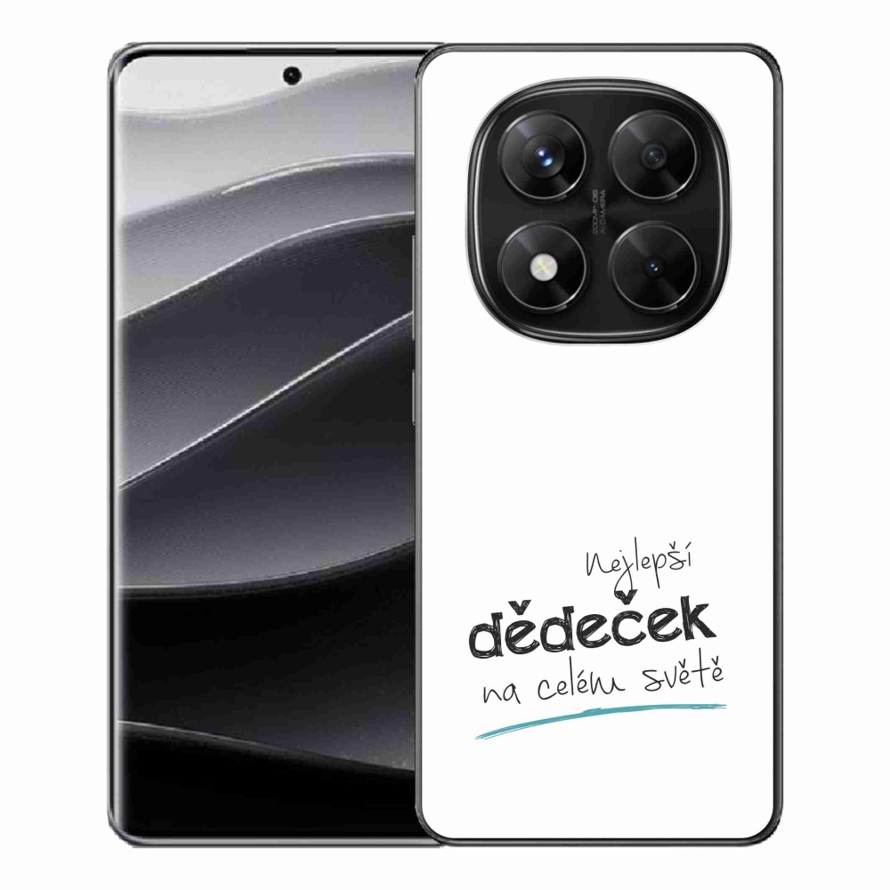 Gelový kryt mmCase na Xiaomi Redmi Note 14 Pro 5G/Poco X7 5G - nejlepší dědeček 3 bílé pozadí