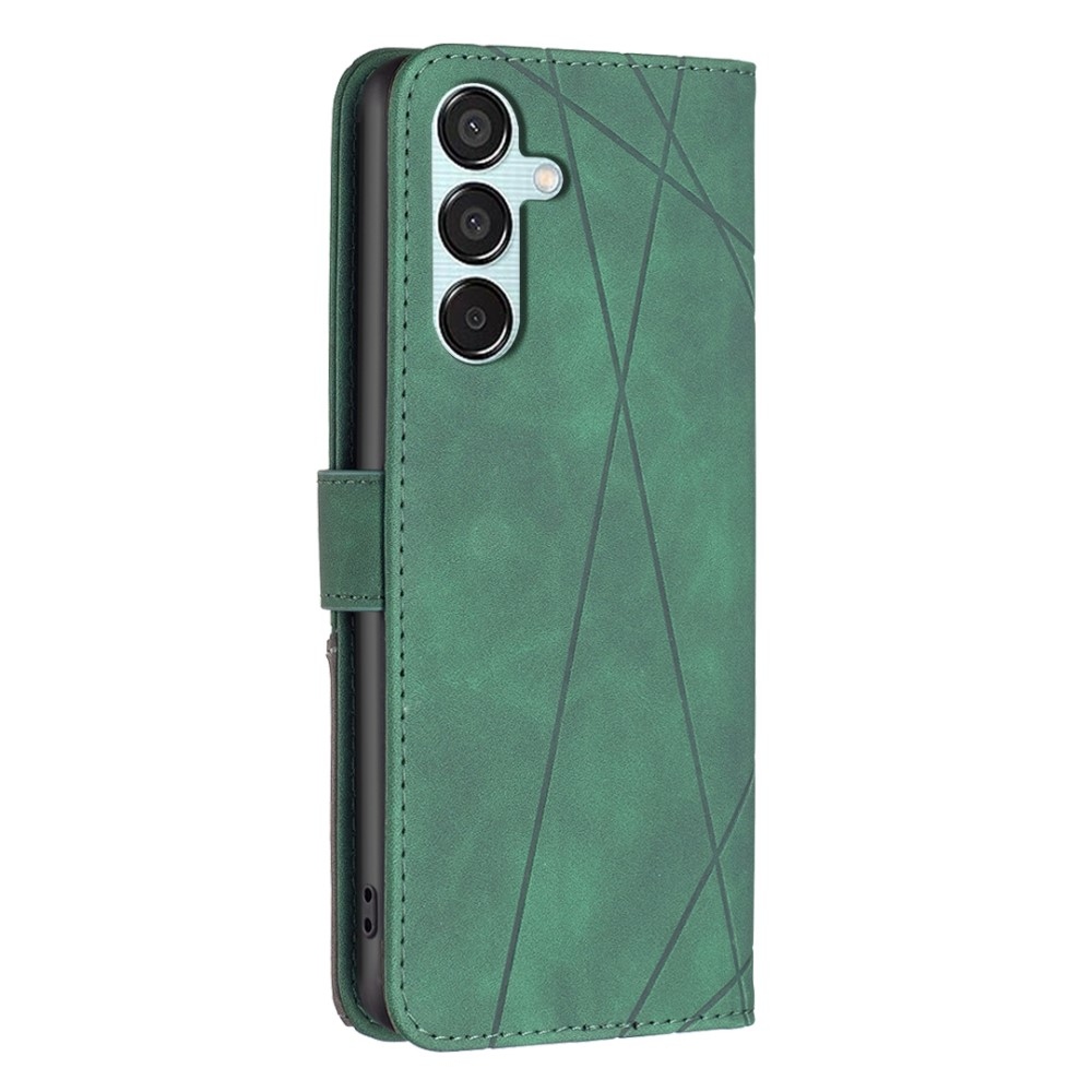 BINFEN knížkové pouzdro na Samsung Galaxy M15 5G - zelené