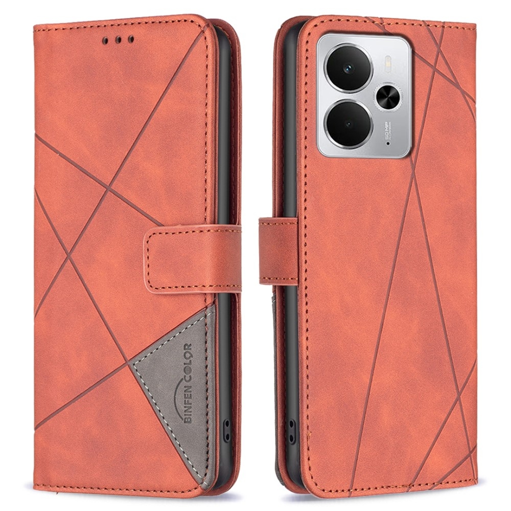 COLOR BNF knížkové pouzdro na Realme 14 5G - hnědé