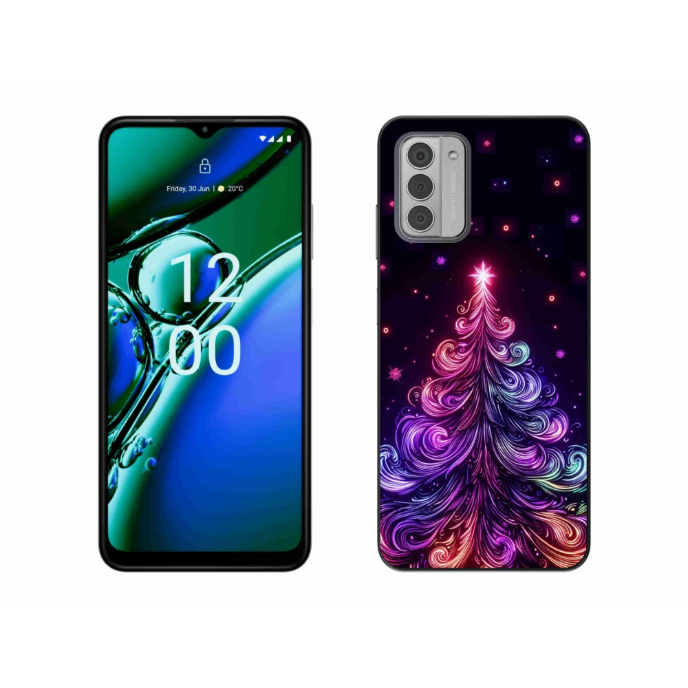 Gelový kryt mmCase na Nokia G42 - neonový vánoční stromek 1
