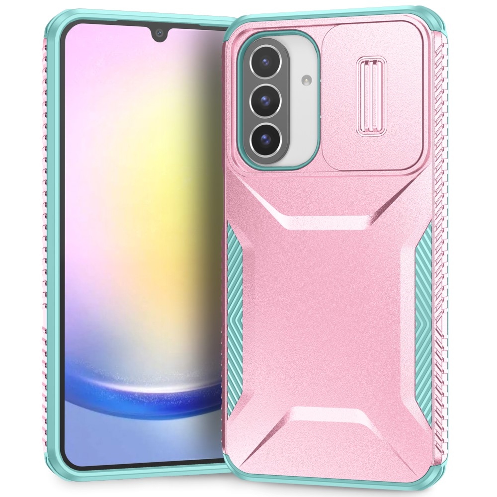 Slips odolný kryt na Samsung Galaxy A26 5G - růžový/modrozelený