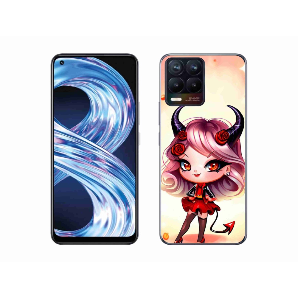 Gelový kryt mmCase na Realme 8 Pro - kreslená čertice