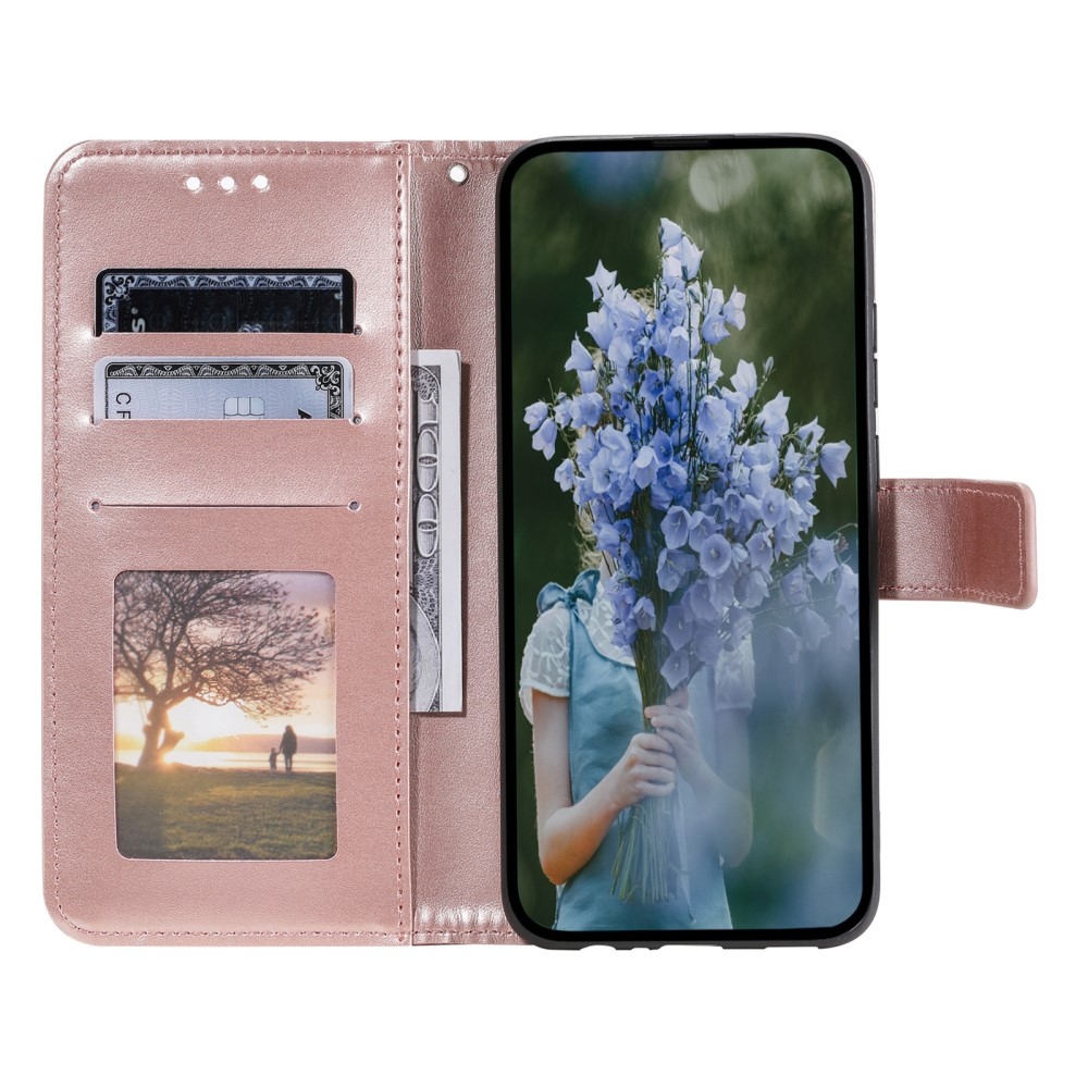 Mandala knížkové pouzdro na Samsung Galaxy A06 4G - růžovozlaté