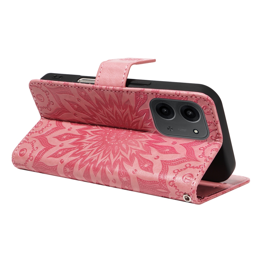 Sunflower knížkové pouzdro na Xiaomi Redmi 15C 4G/5G (173mm) - růžové
