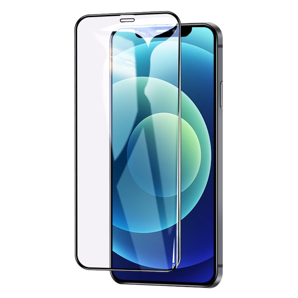 Celoplošné tvrzené sklo na iPhone 15 Plus - černé