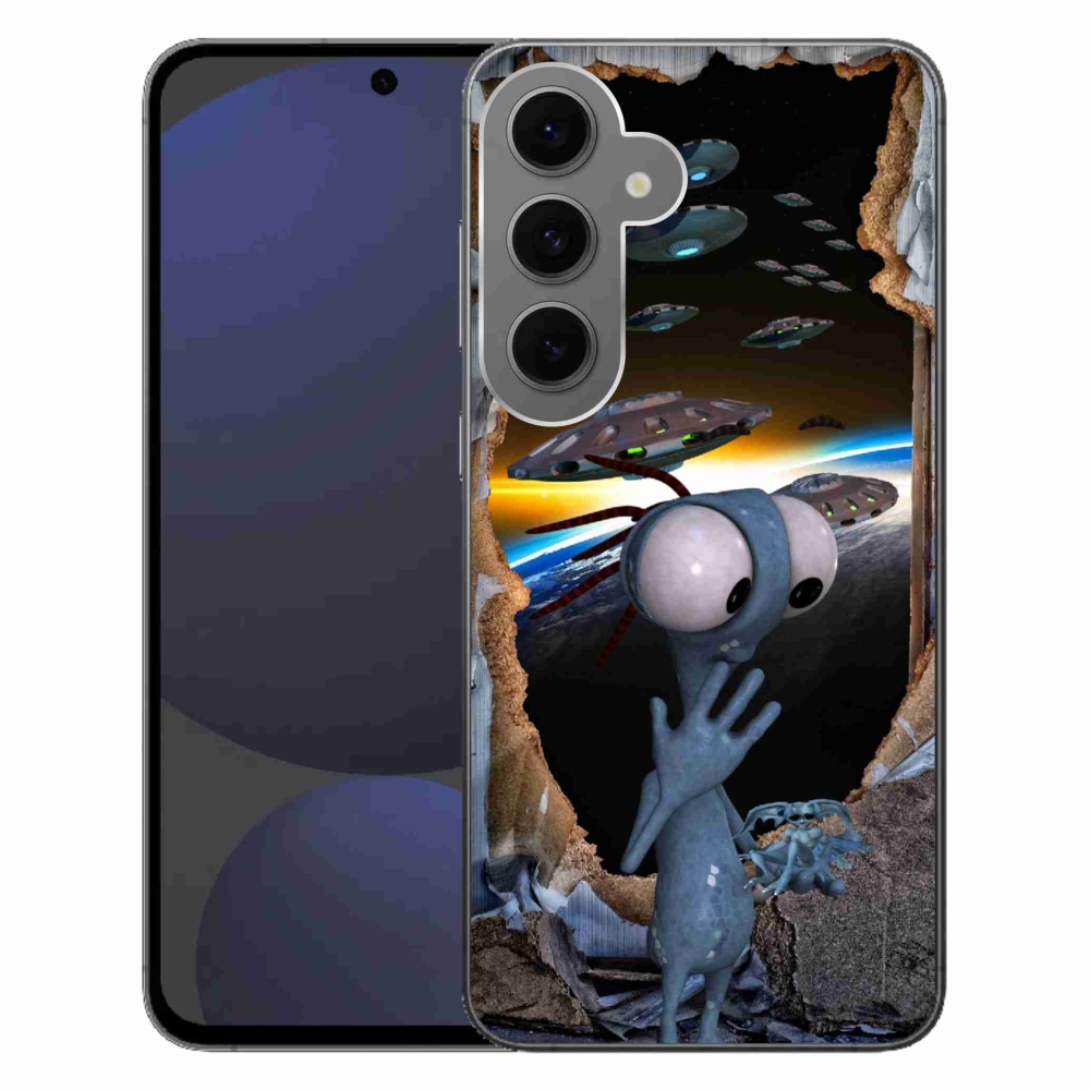 Gelový kryt mmCase na Samsung Galaxy S24 FE - mimozemšťan