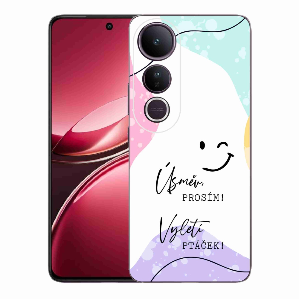Gelový kryt mmCase na Vivo V50 Lite 4G/5G - vtipný text 4 bílé pozadí