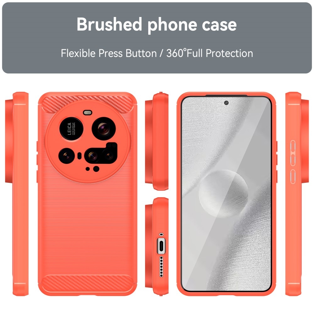 Carbon odolný gelový obal na Xiaomi 15 Ultra - červený