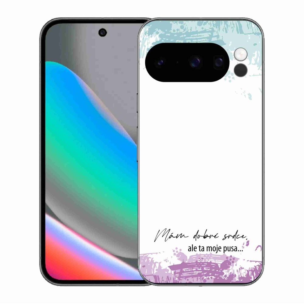 Gelový kryt mmCase na Google Pixel 10 Pro - vtipný text 3 bílé pozadí