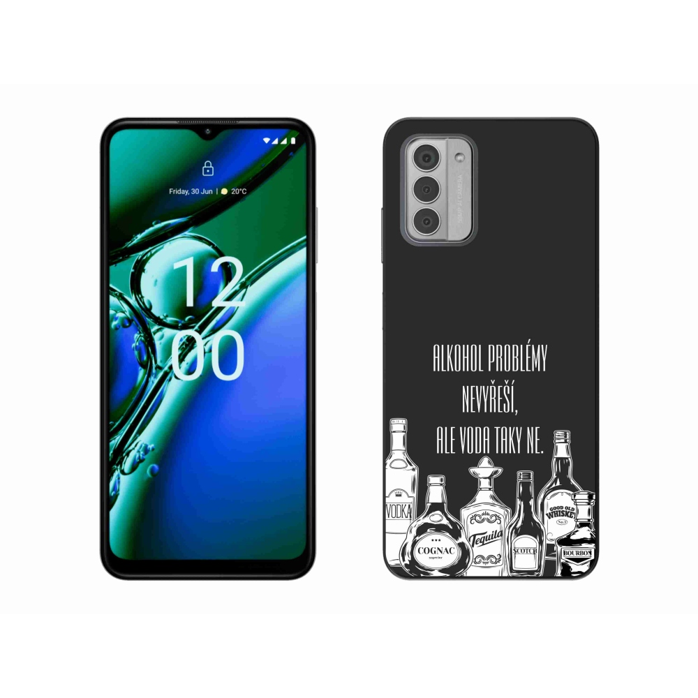 Gelový kryt mmCase na Nokia G42 - vtipný text černé pozadí