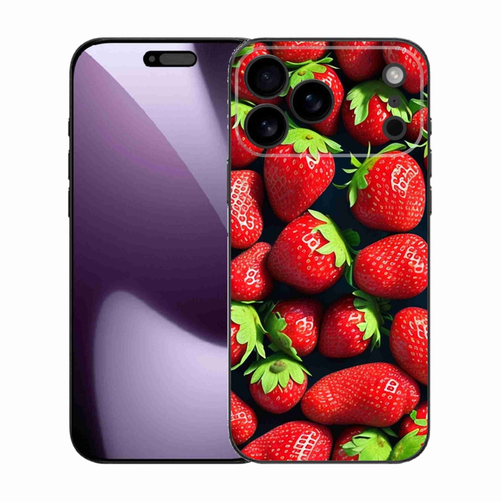 Gelový kryt mmCase na iPhone 17 Pro Max - jahody