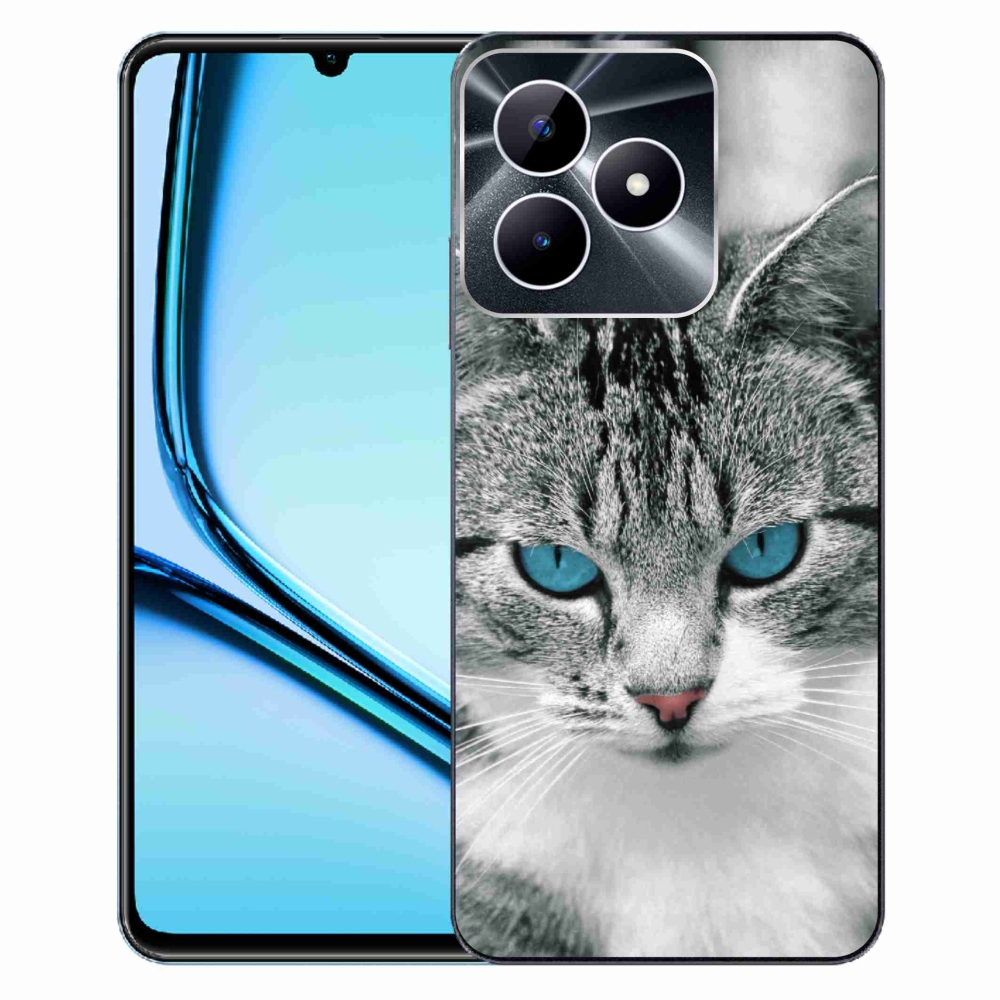 Gelový kryt mmCase na Realme Note 50 - kočičí pohled 1