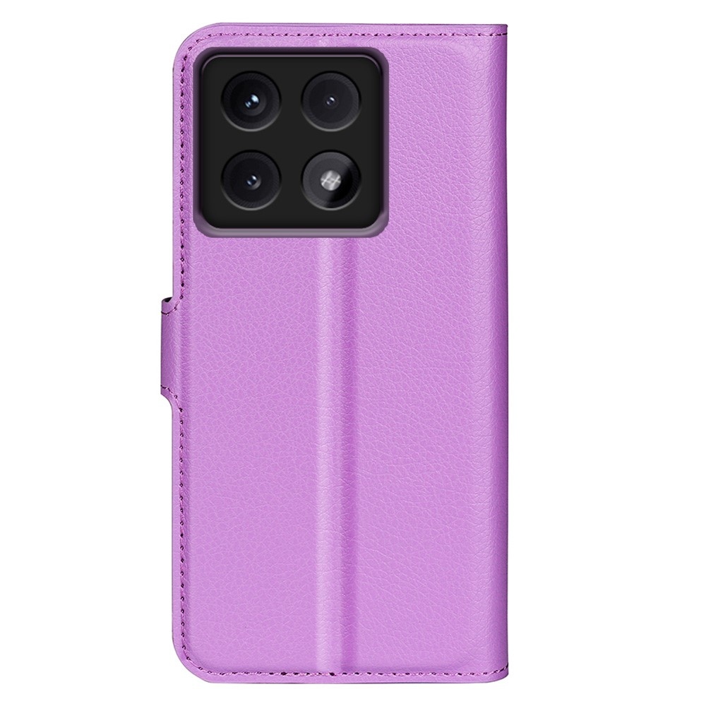 Litchi knížkové pouzdro na Xiaomi 14T Pro - fialové