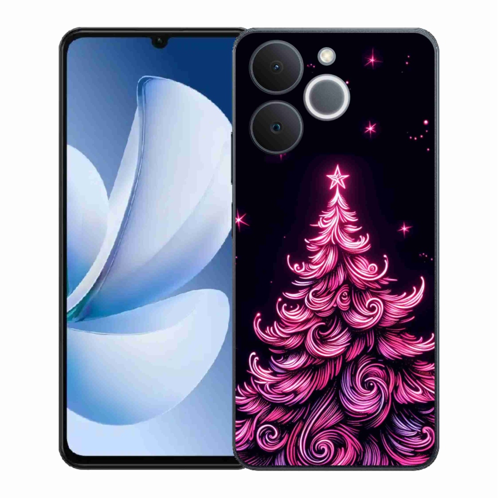 Gelový kryt mmCase na Realme Note 70T - neonový vánoční stromek 2