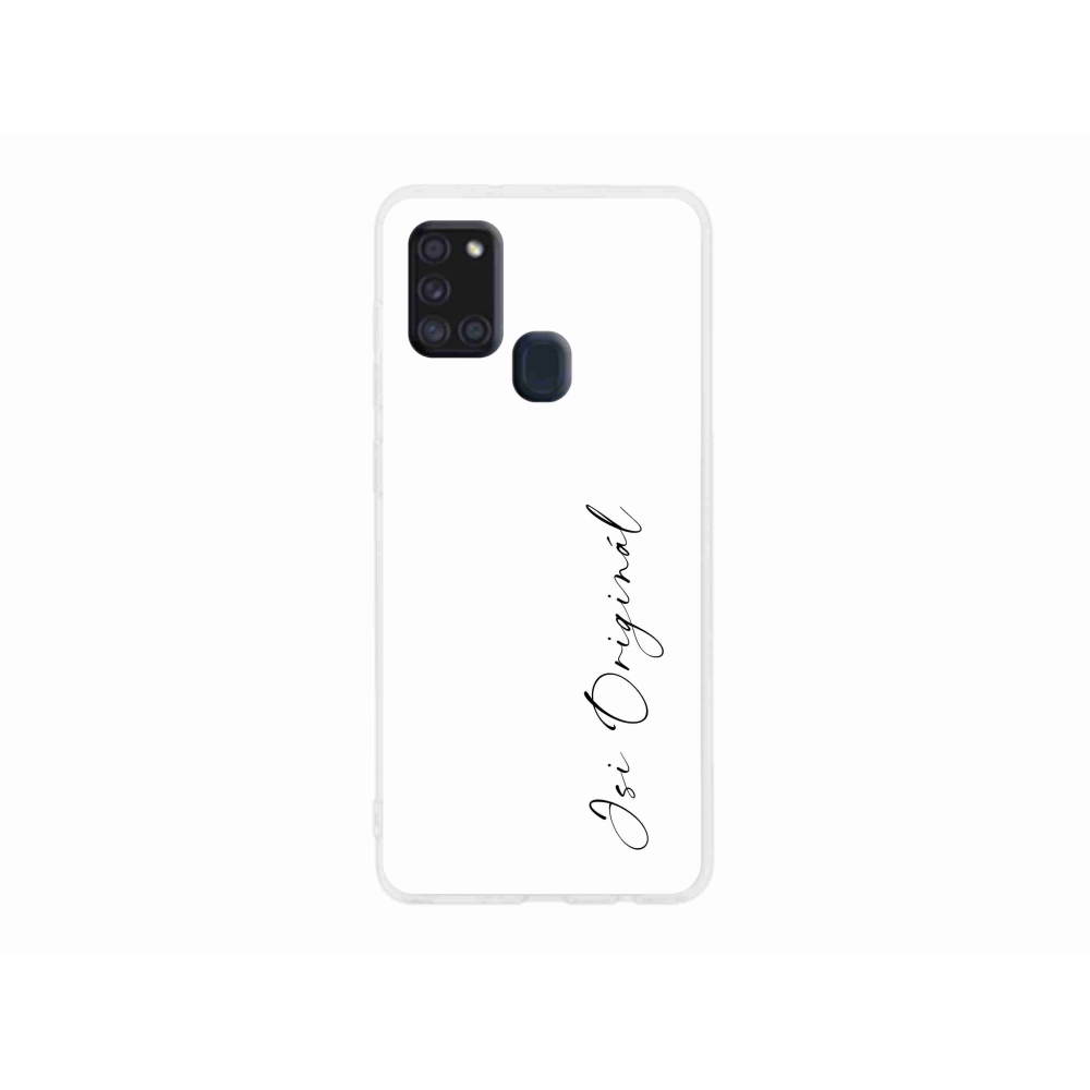 Gelový kryt mmCase na Samsung Galaxy A21s - jsi originál bílé pozadí