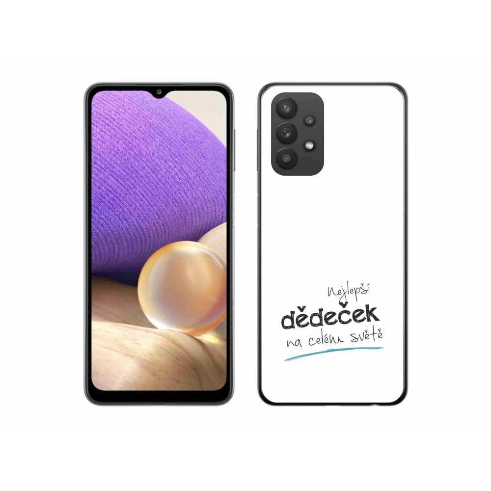 Gelový kryt mmCase na Samsung Galaxy A32 5G - nejlepší dědeček 3 bílé pozadí